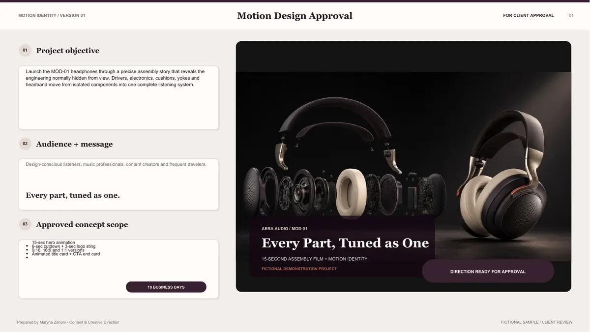 Motion Design Approval, page 1